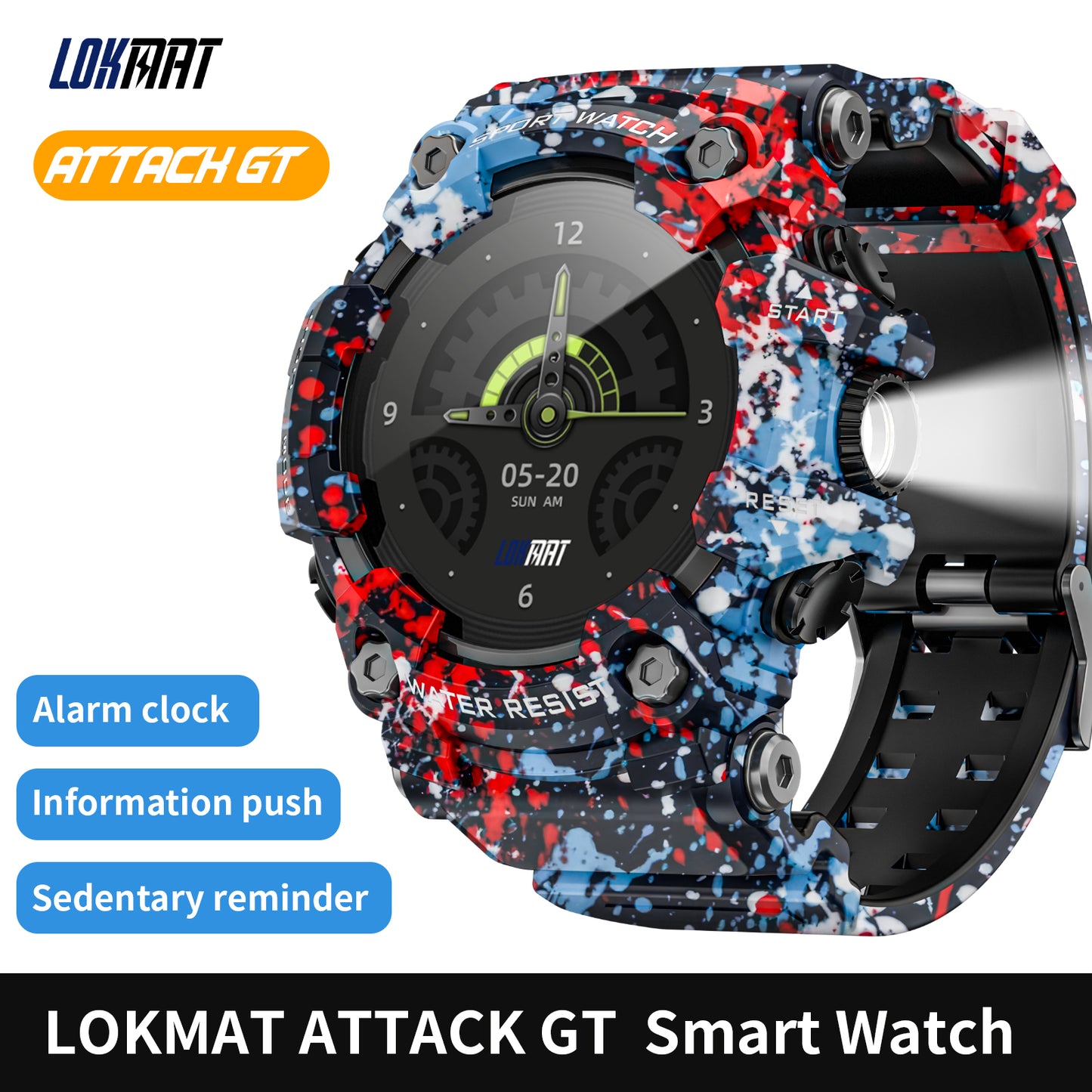 LOKMAT New Flagship ATTACK GT Rugged Military Smart Watch