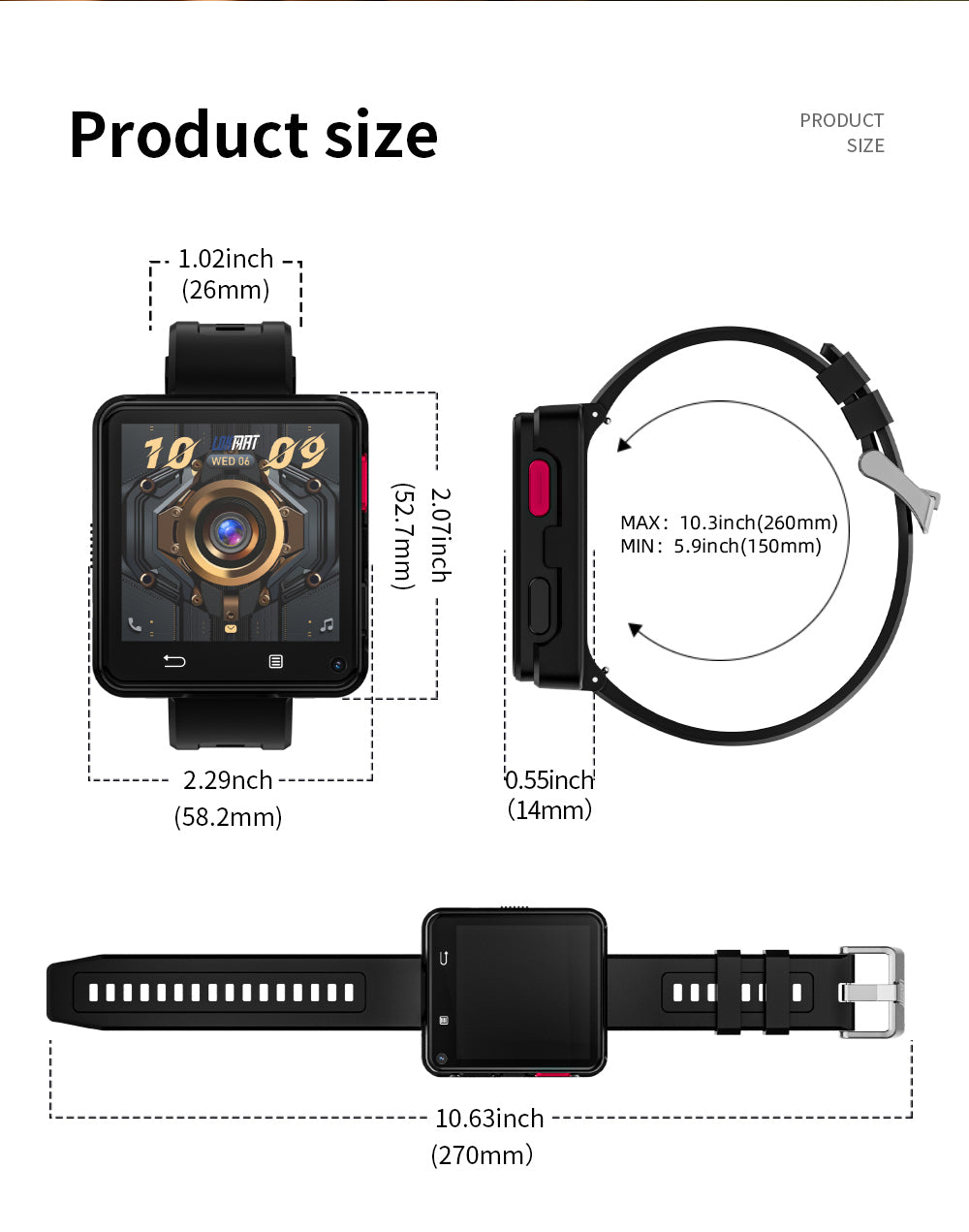 LOKMAT APPLLP 2 MAX 4G Watch Phone Android 11 system