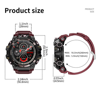 LOKMAT New APPLLP 2 PRO Rugged Android Smart Watch Phone Round Amoled Screen